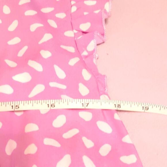 Lavender Flowy Dots Tiered Shift Dress Babydoll Size L - Picture 8 of 9